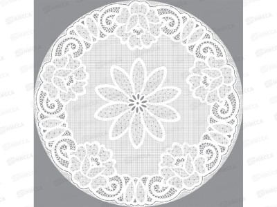 Салфетка ажурная GRACE Лейс 38*38 LO-1009U белая круг 93404 *12