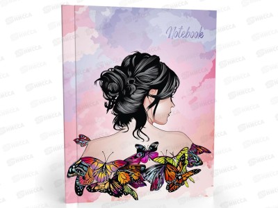 Книжка записная АКАД А5 80л Девушка в бабочках 13462-EAC *20/320