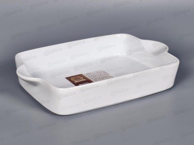 Форма керамическая для запекания, прямоугольная, с ручками, 29*17,5*5см, белая 17658 Marmiton