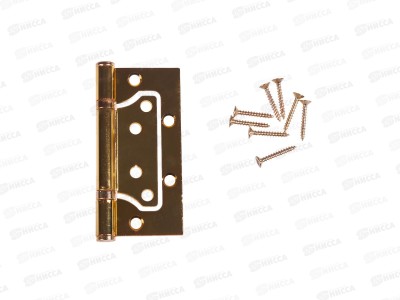 Петля без врезки 100*75*2,5 GР золото 2BB Сазар *2
