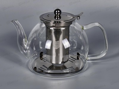 Чайник 1,2л заварочный мет/сито термостекло индукция МС304 AST-006-D-03A *36