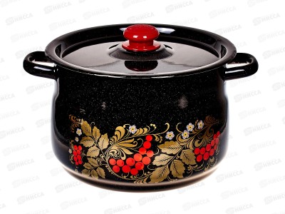 Кастрюля 8,0л сферическая Рябинушка, черный рябчик С1920.3Р*05