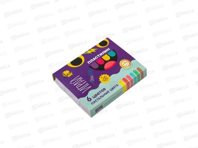 Пластилин  6цветов  72г &quotЛео&quot Играй, классический, к/у,  LPMCP-0106