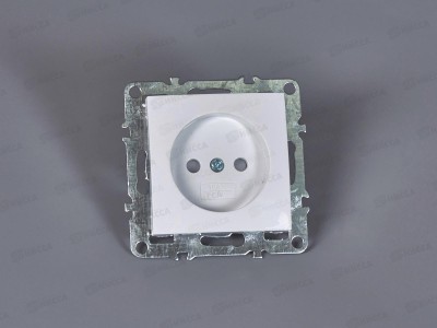 Розетка Эрна 1-местная б/з (механизм), 250В, 10А, PST10-9109-01, белый