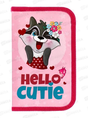 Пенал ПЧЕЛКА 1отд., Soft Hello cutie 2023 190*115, ПО-021 *30