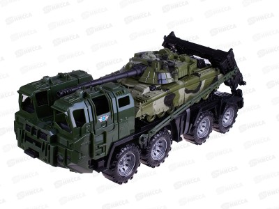 Машина Военный тягач &quotЩит&quot с танком (камуфляж) 258/1   *4