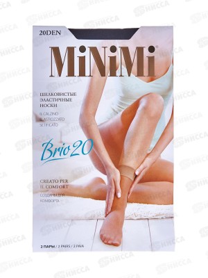 Minimi носки Брио 20 (2 пары) unica/nero/20