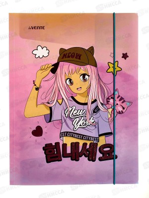 Папка на резинке deVente Manga Girl А4 400 мкр 3070303 *12