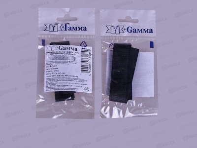 Липучка &quotGamma&quot 25мм LG-25 фасовка 5 х 0,25м Черный