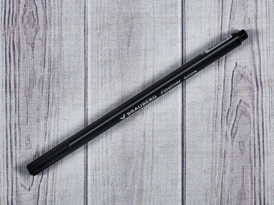 Ручка капиллярная (линер) BRAUBERG Aero черная,142252 *12