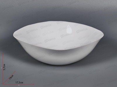 Салатник квадратный d-19см 750мл белье 100б-скл7,5 *6/48