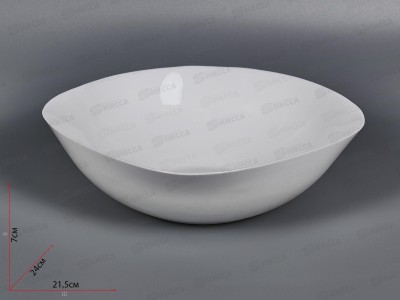 Салатник квадратный d-24см 1370мл белье 100б-скл9,5 *3/18