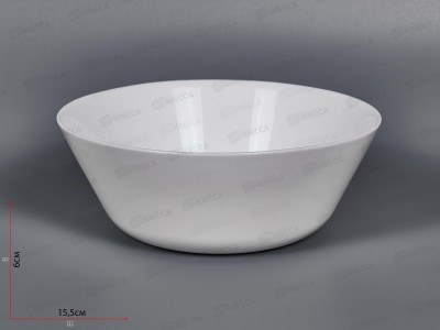 Салатник круглый d-15см 460мл белье 100б-сл6  *6/48