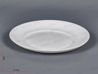Тарелка плоская круглая d-18см белье 100б-тл7 *6/72