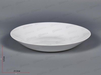 Тарелка суповая d-21,5см 630мл белье 100б-стбч8,5 *6/36