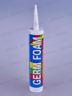 Герметик силиконовый GERMFOAM 280мл универсальный Белый *12