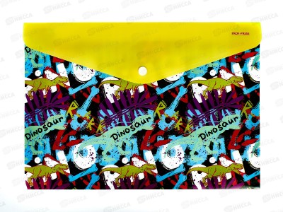 Папка с кнопкой ПП А4, DINOSAUR, 180мкм, ПК-3029  *12