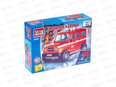 Конструктор &quotГОРОД МАСТЕРОВ&quot UAZ HUNTER Пожарная служба, 35дет. SB-35041