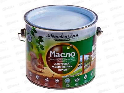 Здоровый Дом масло для террас и деревянных полов,  1.8л, венге *4