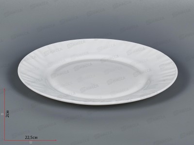 Тарелка мелкая гладкий край 22см Белье 1039074