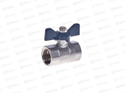 Кран шаровый FF 1/2 B гайка-гайка бабочка Aqualink  01155 *10/120