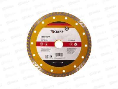 Диск алмазный отрезной Turbo Kranz 180х22.2*2.4*10мм, KR-90-0123 *10