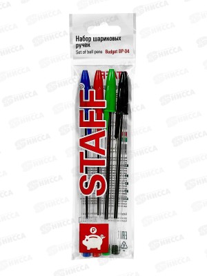 Ручки шариковые  STAFF 4цв. 143872*24