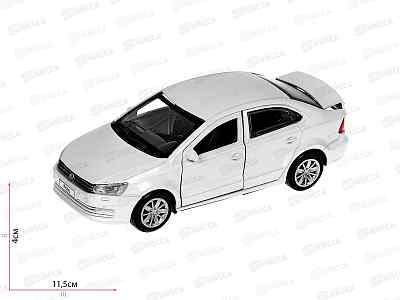 Машина &quotТЕХНОПАРК&quot металлическая  VOLKSWAGEN POLO 12см, белый