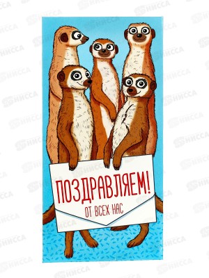 Конверт для денег ЛиС Поздравляем, ОКЛ-130  *10