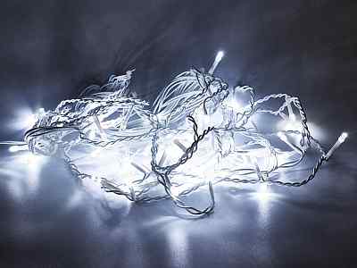 Гирлянда 3м Бахрома 60 Led холодный белый IP44 от сети, 369776 гб