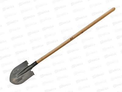 Лопата штыковая ЛКО 215х394 с ребрами жесткости, из рельсовой стали, деревянный черенок ON