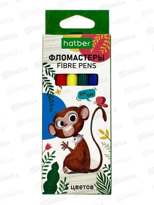 Фломастеры  6цв. Hatber Зоопарк 083819 *24/480