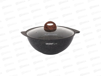 Казан 4,5л Granit ultra original для плова со стеклянной крышкой АП кго47а