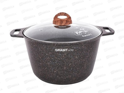 Кастрюля 8,0л Granit ultra blue со стеклянной крышкой АП кгг82а