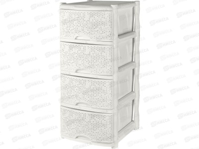 Комод 4-х секционный&quotKeeplex Flori&quot белое облако KL377112048