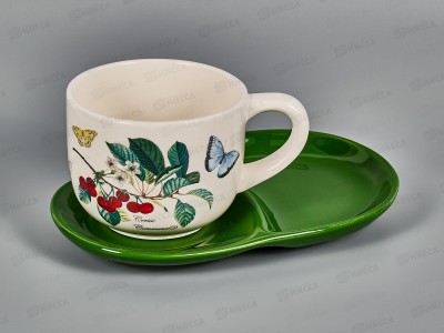 Набор для завтрака &quotFruit Garden&quot чашка и блюдце v=500мл, L2521161 *24