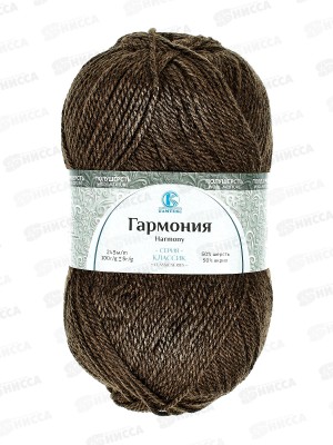 Пряжа Гармония 233 Кофе 50шерсть 50акрил 100гр 245м