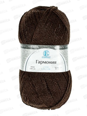 Пряжа Гармония 063 Шоколад 50шерсть 50акрил 100гр 245м