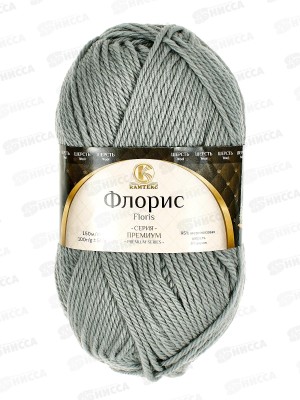 Пряжа Флорис 168 Серый светлый меринос95%акрил5% 100гр 150м