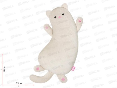 Мякиши подушка Кошечка Молли, бежево-серая, 809