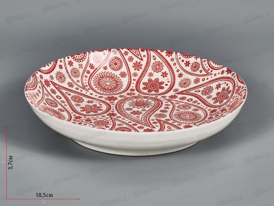Тарелка универсальная DS2202P7R 19см Paisley красный 220999 *60
