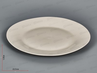 Тарелка плоская круглая d-22,5 (12/48) т9-0003 Белье