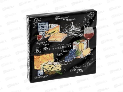 Салфетки 3 слойные 20 листов 33*33 Bouquet Home Застолье,57003*12