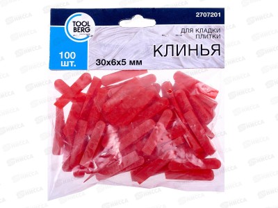 Клинья для кладки плитки 30*6*5мм  100шт,  2707201   *500
