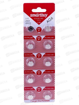 Батарейка SmartBuy AG6-10B *10/100/2000