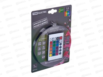 Комплект светодиодной ленты SMD5050-30 LED/м-12 В-7,2 IP20-FGB TDM, 0226
