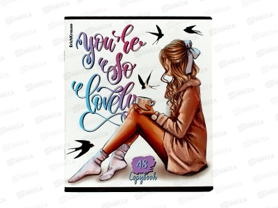 Тетрадь 48листов клетка  ПОЛИ Fashion girl  60618*5/100