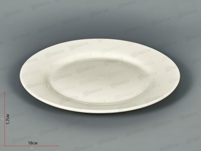 Тарелка плоская круглая d-17,5см (10/80) т7-0004 Белье