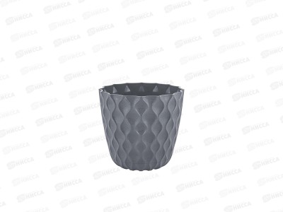 Горшок для цветов &quotInGreen Wave&quot 0,65л Вулканический серый IG650010026 *12