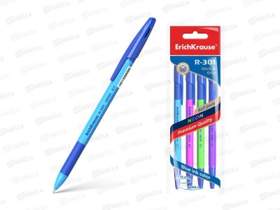 Ручки шариковые  EK  4цв. 42023 R-301 Stick  *60